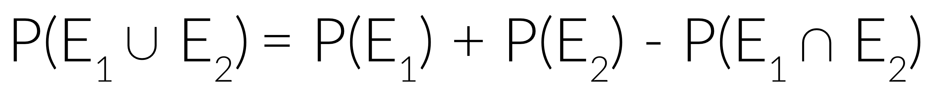P(E1 U E2)